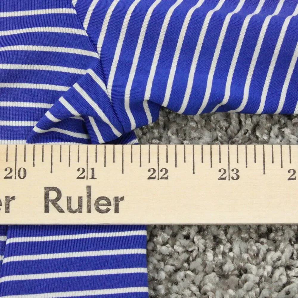 RLX Ralph Lauren Stripe Polo Shirt Mens XL Blue Golf